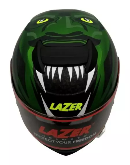 Lazer Rafale Oni integralus motociklininko šalmas žalias juodas L-3