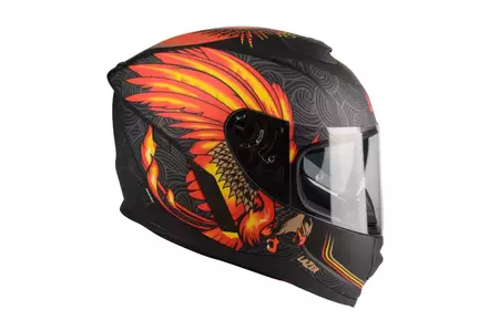 Lazer Rafale Phoenix capacete integral de motociclista preto amarelo vermelho L-1