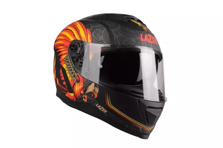 Lazer Rafale Phoenix capacete integral de motociclista preto amarelo vermelho L-3