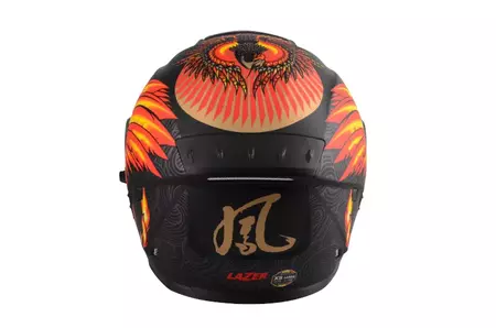 Lazer Rafale Phoenix capacete integral de motociclista preto amarelo vermelho L-4