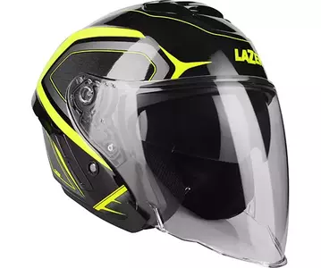 Lazer Tango S Hexa cască de motocicletă cu fața deschisă negru galben L