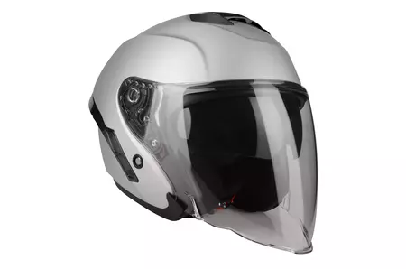 Lazer Tango S Z-Line motoristična čelada z odprtim obrazom srebrna mat XS