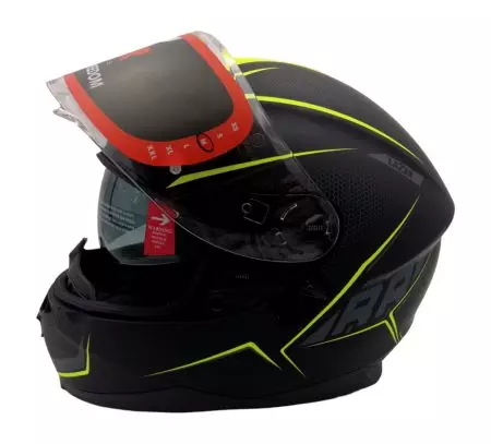 Lazer Vertigo Evo Race capacete integral de motociclista preto amarelo L-3