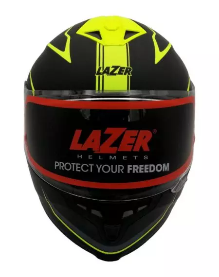 Lazer Vertigo Evo Race capacete integral de motociclista preto amarelo L-5
