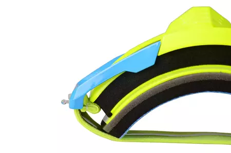 Gafas de moto Lazer Race Style amarillo azul fluo plata espejo visor-2