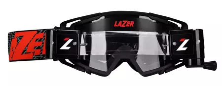 Motocyklové okuliare Lazer Factory čierne červené transparentné