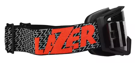 Occhiali da moto Lazer Factory nero rosso trasparente-2