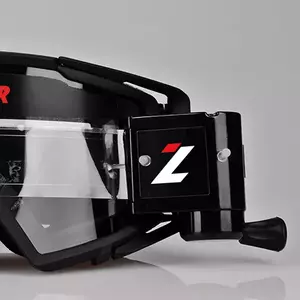 Occhiali da moto Lazer Factory nero rosso trasparente-4