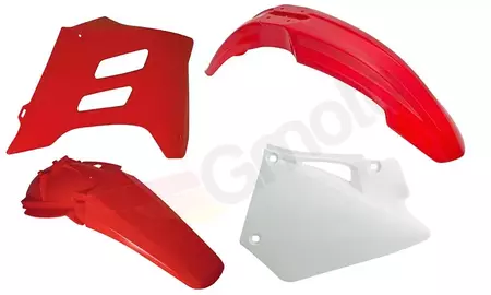 Racetech Gas MC EC FSR 125 250 300 450 01-06 kit plástico branco vermelho - GAS-OEM-401