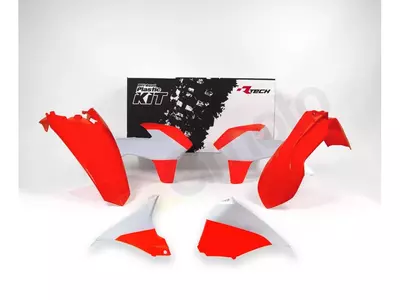 Пластмасов комплект Racetech оранжево флуо бяло - KTM-AN0-415