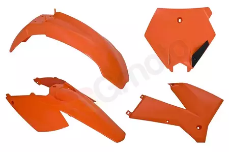 Conjunto de plástico Racetech - - laranja com placa - KTM-AR0-504