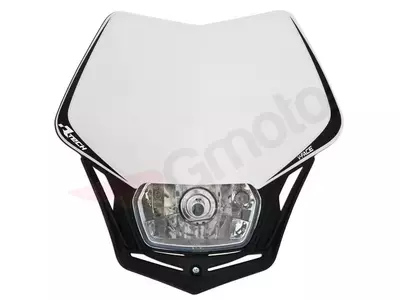 Lampa przednia Racetech V-FACE biały czarny - MASKBNNR008