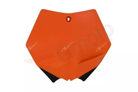 Placa de matrícula Racetech naranja negro - KT03093127RT