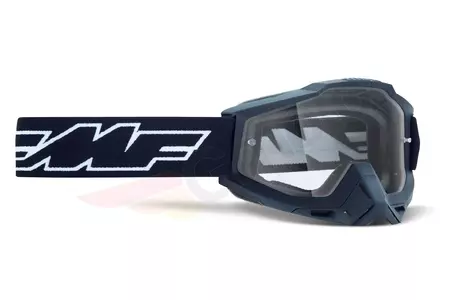 Óculos de motociclismo FMF Powerbomb Rocket Preto com lentes transparentes-1