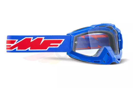 FMF Powerbomb Rocket Blue óculos de motociclismo com lentes transparentes-1