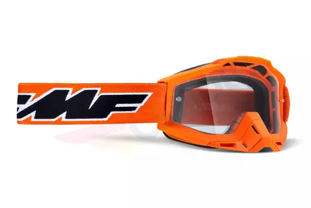 FMF Powerbomb Rocket Orange óculos de motociclismo com lentes transparentes - F-50200-101-05