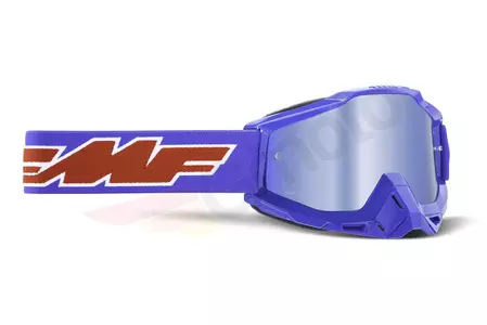 FMF Powerbomb Rocket Blå motorcykelglasögon med spegelglas-1