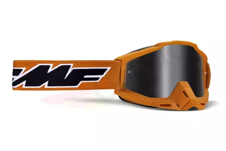 FMF Powerbomb Rocket Orange motociklininko akiniai su sidabriniu veidrodiniu stiklu-1
