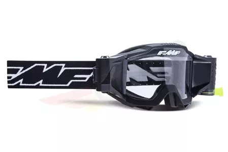 FMF Powerbomb motociklu brilles Plēves sistēma Rocket Black caurspīdīgs objektīvs-1