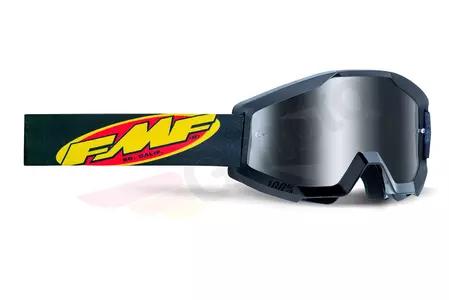 FMF Motorradbrille Powercore Core Schwarz verspiegelte Silberscheibe - F-50400-252-01