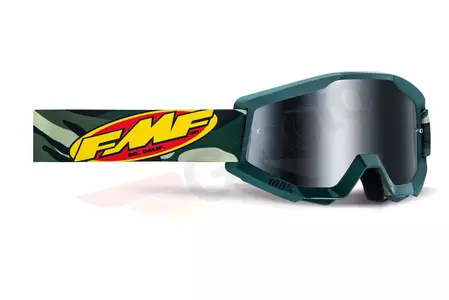 FMF motoros szemüveg Powercore Assault Camo tükrös üveg ezüst - F-50400-252-08