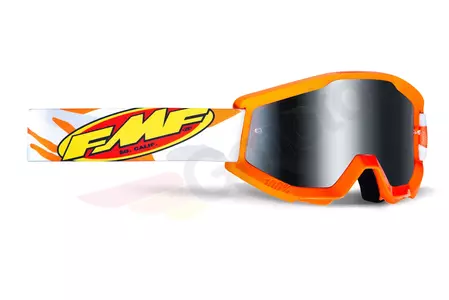 FMF motoros szemüveg Powercore Assault Szürke tükrös üveg ezüst-1