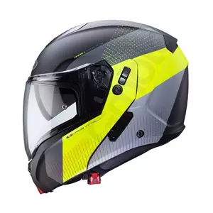 Caberg Horus Scout jaw capacete de motociclista preto/amarelo fluo/cinzento M-2