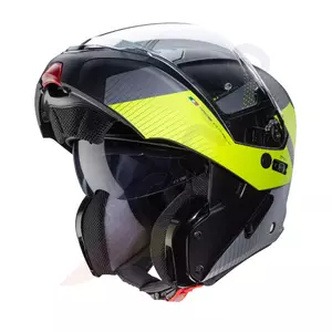Caberg Horus Scout jaw capacete de motociclista preto/amarelo fluo/cinzento M-3