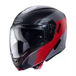 Casco de moto Caberg Horus Scout jaw negro/rojo fluo/gris XL-1