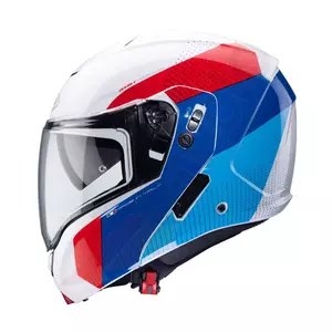 "Caberg Horus Scout" motociklininko šalmas balta/raudona/mėlyna M-2