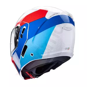 "Caberg Horus Scout" motociklininko šalmas balta/raudona/mėlyna M-4