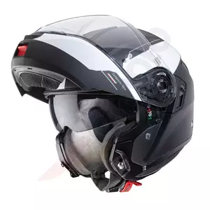 Caberg Levo Prospect casco da moto a ganascia nero opaco/bianco XS-3