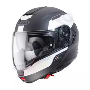 Caberg Levo Prospect casque moto à mâchoire noir mat/blanc M-1