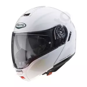 Cască de motocicletă Caberg Levo albă lucioasă XXL cu mandibulă-1