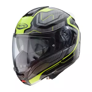 Caberg Levo Flow cinzento/preto/amarelo fluo capacete de motociclista M-1