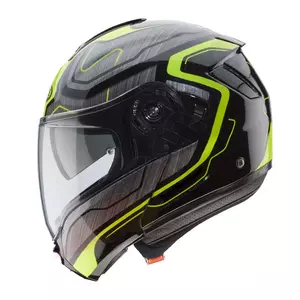Caberg Levo Flow cinzento/preto/amarelo fluo capacete de motociclista M-2
