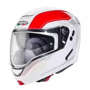 Casco moto Caberg Horus Tribute bianco/verde/rosso mascella L-1