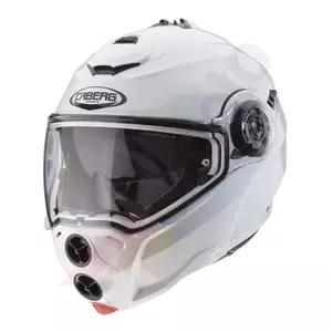 Caberg Droid blanco brillo Pinlock M casco de moto mandíbula-1