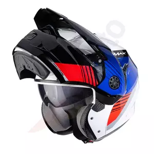Kask motocyklowy szczękowy enduro Caberg Tourmax Titan biały/niebieski/czerwony M-4