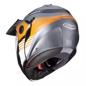 Kask motocyklowy szczękowy enduro Caberg Tourmax biały/pomarańczowy/szary mat XL-3
