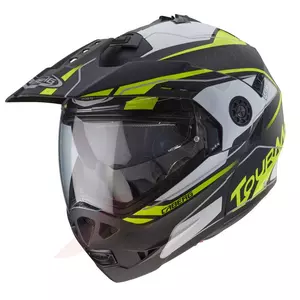 Caberg Tourmax capacete de motociclismo de enduro preto/branco/amarelo fluo mat M-1
