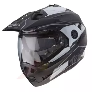Caberg Tourmax enduro leuka moottoripyöräkypärä musta/valkoinen/harmaa matta Pinlock XL - C0FC00F3/XL