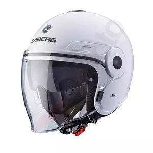 Caberg Uptown motorcykelhjälm med öppet ansikte vit glans XXL