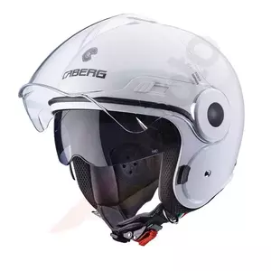 Caberg Uptown motociklista ķivere ar atvērtu seju balta spīdīga M-3