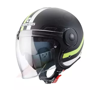 Caberg Uptown Chrono otevřená moto helma černá/bílá/fluo mat žlutá M-1