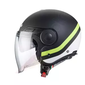 Caberg Uptown Chrono casco moto open face nero/bianco/giallo fluo M-2