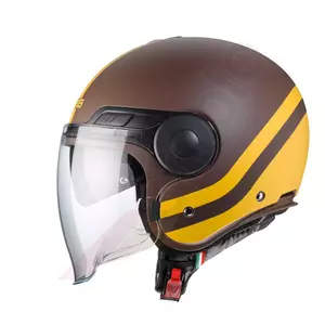 Caberg Uptown Chrono motoristična čelada z odprtim obrazom rjava/rumena mat M-2
