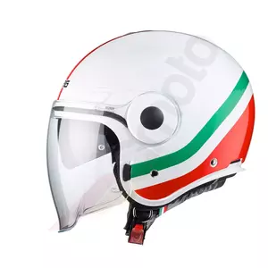 Caberg Uptown Chrono åben motorcykelhjelm hvid/grøn/rød M-2