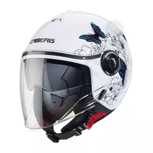 Caberg Riviera V4 Muse casco moto aperto bianco/nero/blu M-1