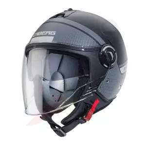 Caberg Riviera V4 Elite capacete aberto de motociclista preto/cinzento mate XS - C6HB00D5/XS